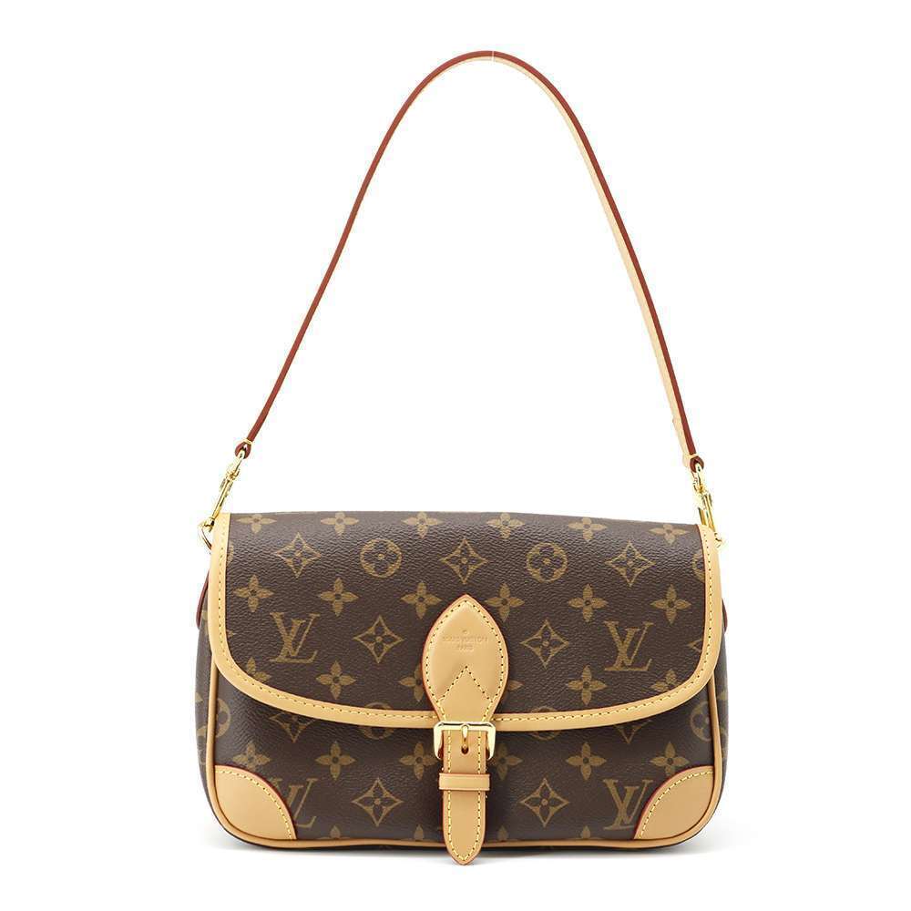 Louis Vuitton Monogram Diane NM Shoulder Bag Black Brown